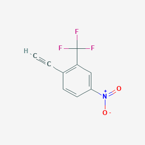 molecular formula C9H4F3NO2 B13908849 4-Nitro-2-(trifluoromethyl)phenylacetylene 