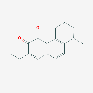 molecular formula C18H20O2 B139089 2-Isopropyl-5,6,7,8-tetrahydro-8-methyl-3,4-phenanthrenedione CAS No. 127791-76-8