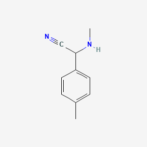 molecular formula C10H12N2 B1390894 2-(甲基氨基)-2-(对甲苯基)丙腈 CAS No. 929545-89-1