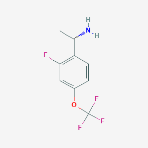 molecular formula C9H9F4NO B13908951 (S)-1-(2-fluoro-4-(trifluoromethoxy)phenyl)ethanamine 