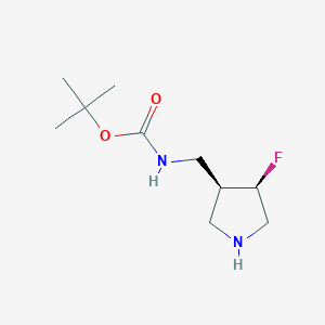 molecular formula C10H19FN2O2 B13908959 Tert-butyl (((3S,4R)-4-fluoropyrrolidin-3-YL)methyl)carbamate 