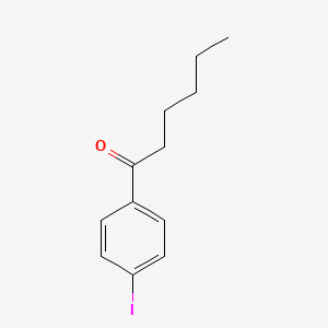 molecular formula C12H15IO B1390896 1-(4-Iodophenyl)hexan-1-one CAS No. 160565-78-6
