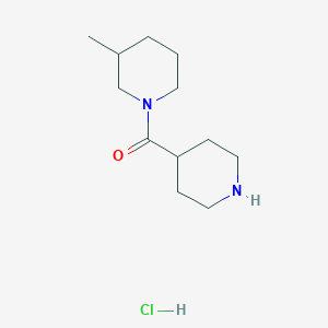 molecular formula C12H23ClN2O B1390903 3-Methyl-1-(piperidine-4-carbonyl)piperidine hydrochloride CAS No. 1170118-61-2