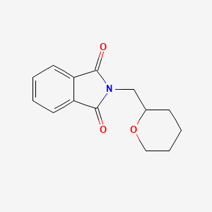 molecular formula C14H15NO3 B1390909 2-(Tetrahydro-2H-pyran-2-ylmethyl)-1H-isoindole-1,3(2H)-dione CAS No. 111293-46-0