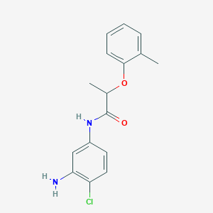molecular formula C16H17ClN2O2 B1390910 N-(3-Amino-4-chlorophenyl)-2-(2-methylphenoxy)-propanamide CAS No. 1020054-69-6