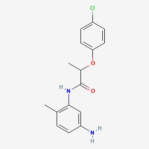 molecular formula C16H17ClN2O2 B1390921 N-(5-Amino-2-methylphenyl)-2-(4-chlorophenoxy)-propanamide CAS No. 1020723-39-0
