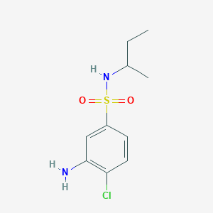 molecular formula C10H15ClN2O2S B1390923 3-Amino-N-(sec-butyl)-4-chlorobenzenesulfonamide CAS No. 1036556-96-3