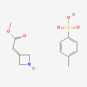 molecular formula C13H17NO5S B13909234 Methyl 2-(azetidin-3-ylidene)acetate;4-methylbenzenesulfonic acid 