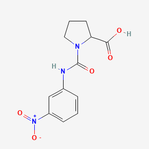 molecular formula C12H13N3O5 B1390926 1-{[(3-Nitrophenyl)amino]carbonyl}proline CAS No. 1132651-06-9