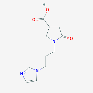 1-[3-(1H-Imidazol-1-yl)propyl]-5-oxopyrrolidine-3-carboxylic acid