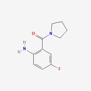 molecular formula C11H13FN2O B1390937 (2-Amino-5-fluorophenyl)(pyrrolidin-1-yl)methanone CAS No. 1094290-32-0