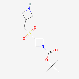 molecular formula C12H22N2O4S B13909464 tert-Butyl 3-((azetidin-3-ylmethyl)sulfonyl)azetidine-1-carboxylate 