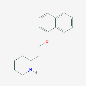 molecular formula C17H21NO B1390947 2-[2-(1-Naphthyloxy)ethyl]piperidine CAS No. 93723-55-8