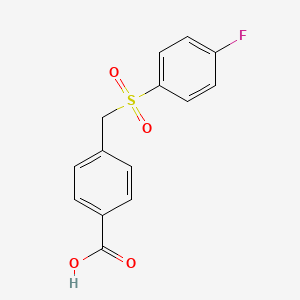 molecular formula C14H11FO4S B1390948 4-(4-Fluorobenzenesulfonylmethyl)-benzoic acid CAS No. 1152564-23-2