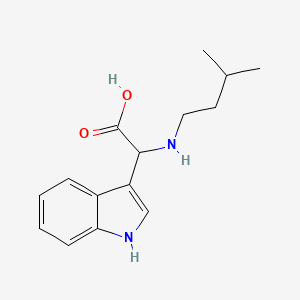 molecular formula C15H20N2O2 B1390949 1H-indol-3-yl[(3-methylbutyl)amino]acetic acid CAS No. 1214860-66-8