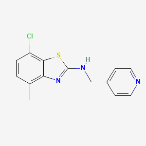 7-chloro-4-methyl-N-(pyridin-4-ylmethyl)-1,3-benzothiazol-2-amine