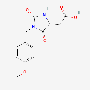 [1-(4-Methoxybenzyl)-2,5-dioxoimidazolidin-4-yl]acetic acid