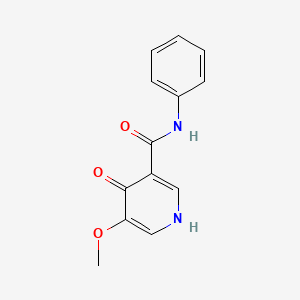 molecular formula C13H12N2O3 B1390962 4-Hydroxy-5-methoxy-N-phenylnicotinamide CAS No. 1087659-18-4