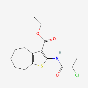Ethyl 2-[(2-chloropropanoyl)amino]-5,6,7,8-tetrahydro-4H-cyclohepta[b]thiophene-3-carboxylate