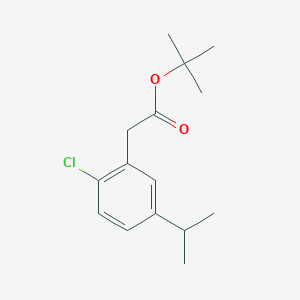 molecular formula C15H21ClO2 B13909767 Tert-butyl 2-(2-chloro-5-isopropyl-phenyl)acetate 