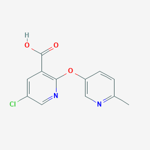 5-Chloro-2-[(6-methylpyridin-3-yl)oxy]pyridine-3-carboxylic acid