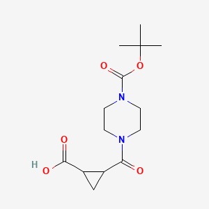 2-{[4-(tert-Butoxycarbonyl)piperazino]-carbonyl}cyclopropanecarboxylic acid