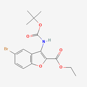 Ethyl 5-bromo-3-[(tert-butoxycarbonyl)amino]-1-benzofuran-2-carboxylate