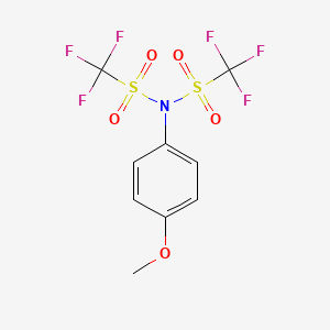 molecular formula C9H7F6NO5S2 B13909924 N,N-bis(trifluoromethylsulphonyl)-4-anisidine 