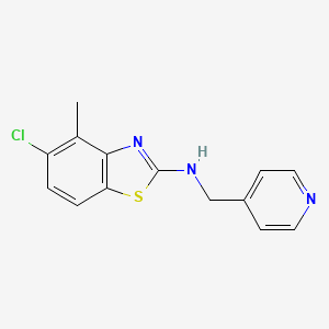 molecular formula C14H12ClN3S B1391000 5-chloro-4-methyl-N-(pyridin-4-ylmethyl)benzo[d]thiazol-2-amine CAS No. 1207031-97-7