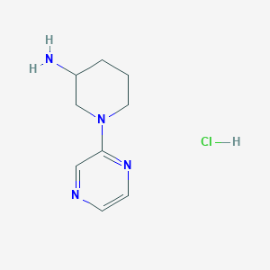 molecular formula C9H15ClN4 B1391002 1-Pyrazin-2-yl-piperidin-3-ylamine hydrochloride CAS No. 1185319-30-5