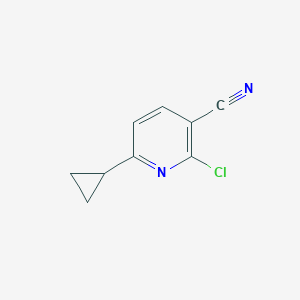 molecular formula C9H7ClN2 B1391003 2-Chloro-6-cyclopropylnicotinonitrile CAS No. 1198475-35-2