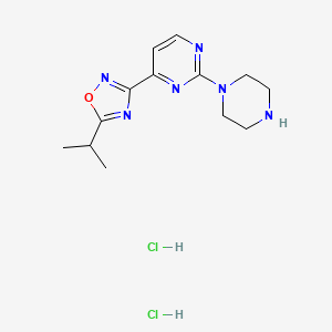 4-(5-Isopropyl-1,2,4-oxadiazol-3-yl)-2-piperazin-1-ylpyrimidine dihydrochloride