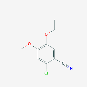 molecular formula C10H10ClNO2 B13910072 2-Chloro-5-ethoxy-4-methoxybenzonitrile 