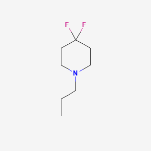 molecular formula C8H15F2N B1391016 4,4-二氟-1-丙基哌啶 CAS No. 1159983-78-4