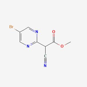 molecular formula C8H6BrN3O2 B1391019 2-(5-溴-2-嘧啶基)-2-氰基乙酸甲酯 CAS No. 1171919-13-3