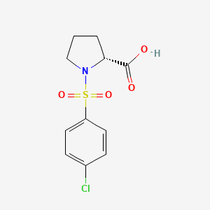 molecular formula C11H12ClNO4S B13910195 1-[(4-Chlorophenyl)sulfonyl]-D-proline CAS No. 910481-88-8