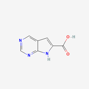 molecular formula C7H5N3O2 B1391035 7H-Pyrrolo[2,3-D]pyrimidine-6-carboxylic acid CAS No. 1016241-64-7