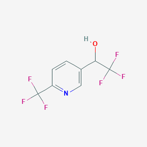 molecular formula C8H5F6NO B1391045 2,2,2-Trifluoro-1-(6-(trifluoromethyl)pyridin-3-yl)ethanol CAS No. 1092353-05-3