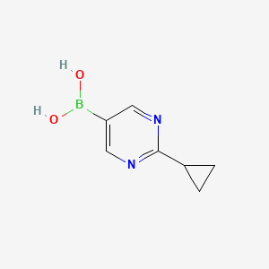 molecular formula C7H9BN2O2 B1391051 (2-Cyclopropylpyrimidin-5-yl)boronic acid CAS No. 893567-15-2