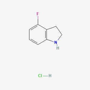 molecular formula C8H9ClFN B1391057 4-Fluoroindoline hydrochloride CAS No. 1210147-74-2