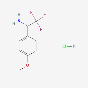 molecular formula C9H11ClF3NO B1391061 2,2,2-Trifluoro-1-(4-methoxyphenyl)ethanamine hydrochloride CAS No. 65686-77-3