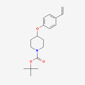 molecular formula C18H25NO3 B1391063 4-(4-Vinyl-phenoxy)-piperidine-1-carboxylic acid tert-butyl ester CAS No. 1146080-20-7