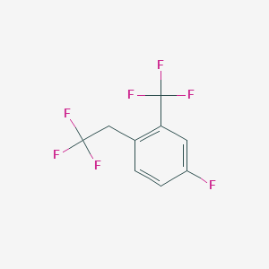 molecular formula C9H5F7 B1391073 4-Fluoro-1-(2,2,2-trifluoroethyl)-2-(trifluoromethyl)benzene CAS No. 1099597-53-1
