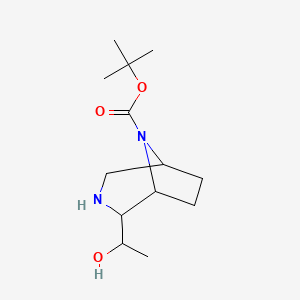 molecular formula C13H24N2O3 B13910733 tert-butyl (1R,2R,5S)-2-[(1S)-1-hydroxyethyl]-3,8-diazabicyclo[3.2.1]octane-8-carboxylate 