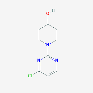 molecular formula C9H12ClN3O B1391078 1-(4-Chloropyrimidin-2-yl)-4-piperidinol CAS No. 916791-08-7