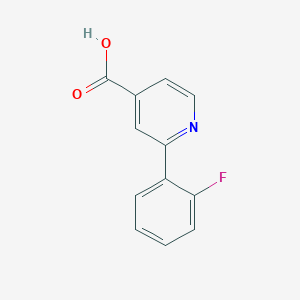 molecular formula C12H8FNO2 B1391095 2-(2-Fluorophenyl)isonicotinic acid CAS No. 924645-91-0