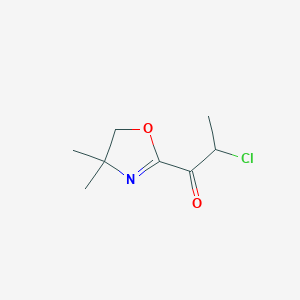 molecular formula C8H12ClNO2 B139110 1-Propanone, 2-chloro-1-(4,5-dihydro-4,4-dimethyl-2-oxazolyl)-(9CI) CAS No. 134254-65-2