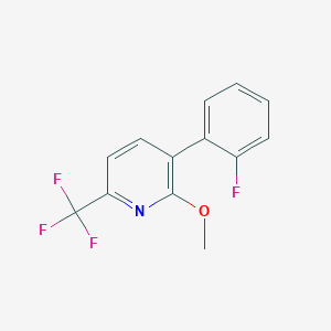 molecular formula C13H9F4NO B1391101 3-(2-Fluorophenyl)-2-methoxy-6-(trifluoromethyl)pyridine CAS No. 1214349-91-3