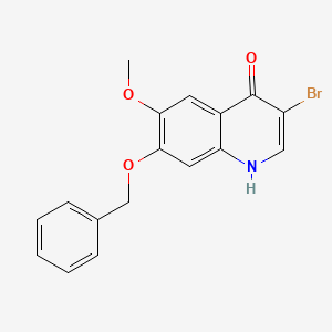 molecular formula C17H14BrNO3 B13911051 7-benzyloxy-3-bromo-6-methoxy-1H-quinolin-4-one 