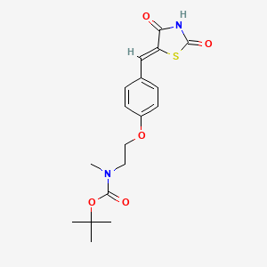 molecular formula C18H22N2O5S B13911068 (Z)-5-[4-[2-[Boc-(methyl)amino]ethoxy]benzylidene]thiazolidine-2,4-dione 